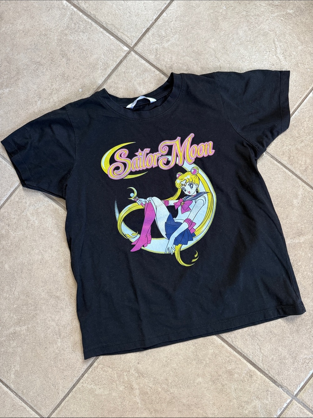 Sailor Moon Black Graphic Kids T-Shirt